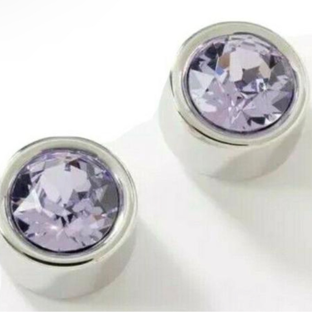 Touchstone Crystal by Swarovski Provence Lavender ice earrings BNIB pretty studs